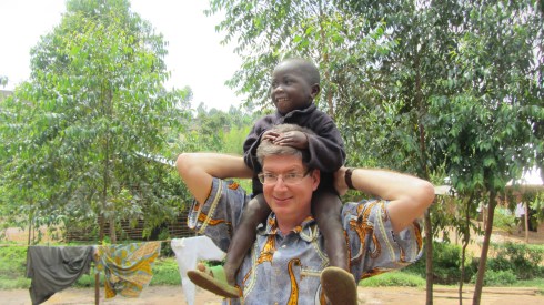 Shoulder riding seemed new to the orphans