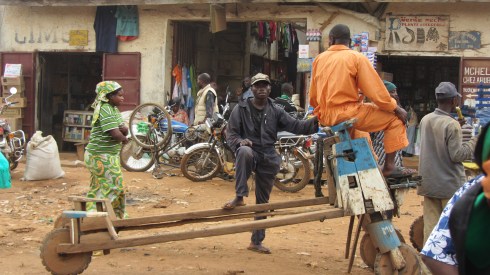 Chukudu, the wheelbarrow workhorse of Butembo