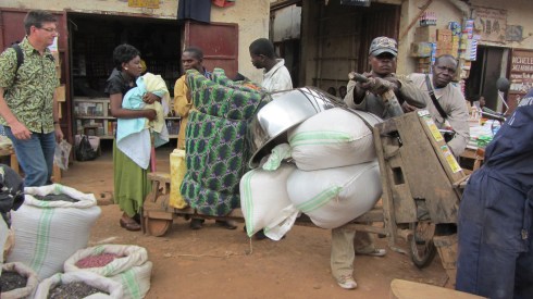 One of the hired chukudu all loaded up