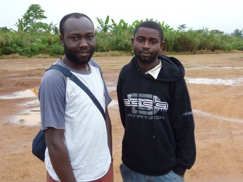 Saying farewell to James Kataliko and Charite at the Beni airport