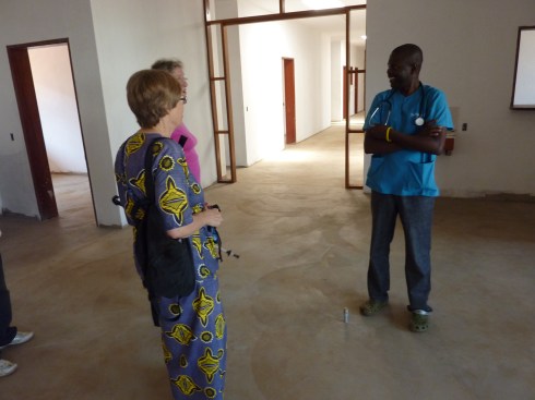 Dr. Mike showing us the new operating room under construction Dr. Mike showing us the new operating room under construction