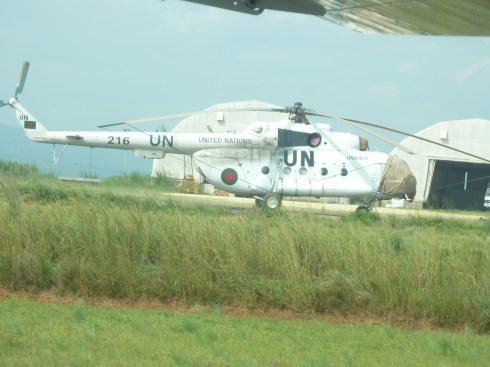 UN helicopters at Bunia airport
