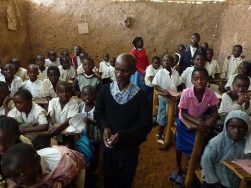 Teacher in class in Butembo