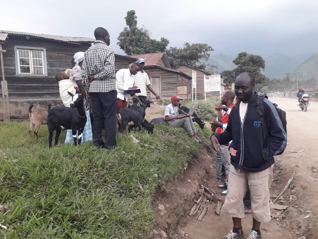 James Kataliko after delivering goats